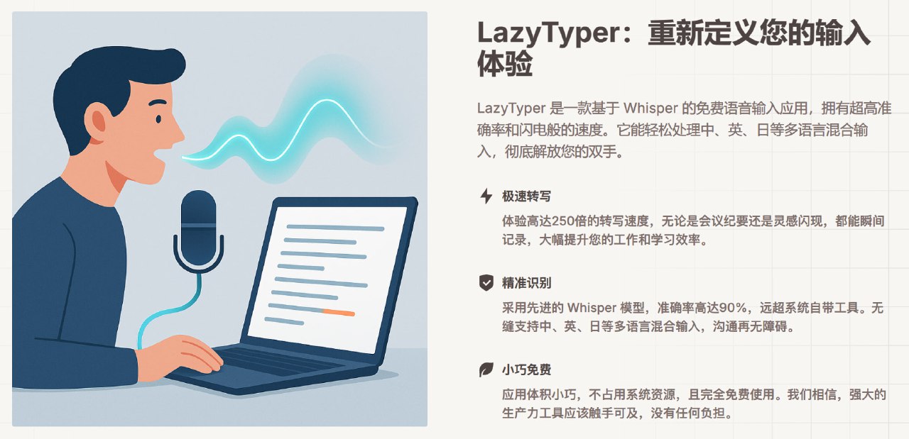 LazyTyper - 语音打字，解放双手